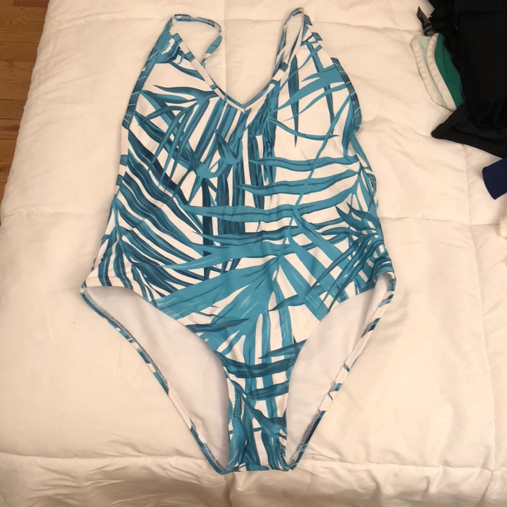 Blue design one piece